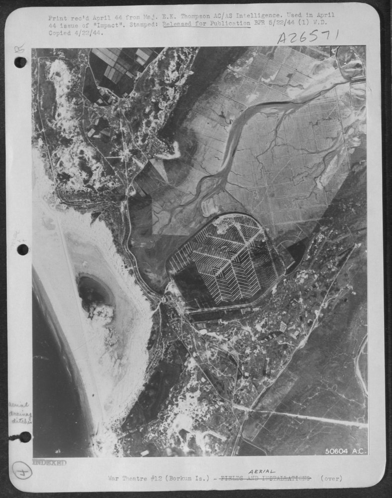 Field drainage ditches on Borkum