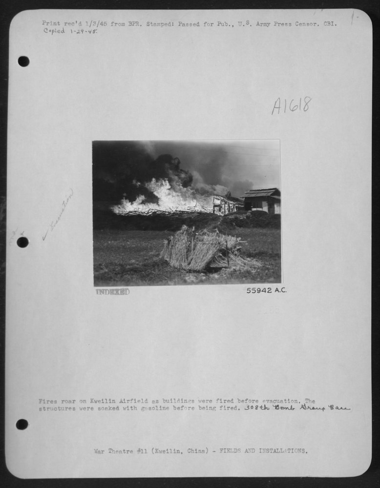 Fires on Kweilin Airfield