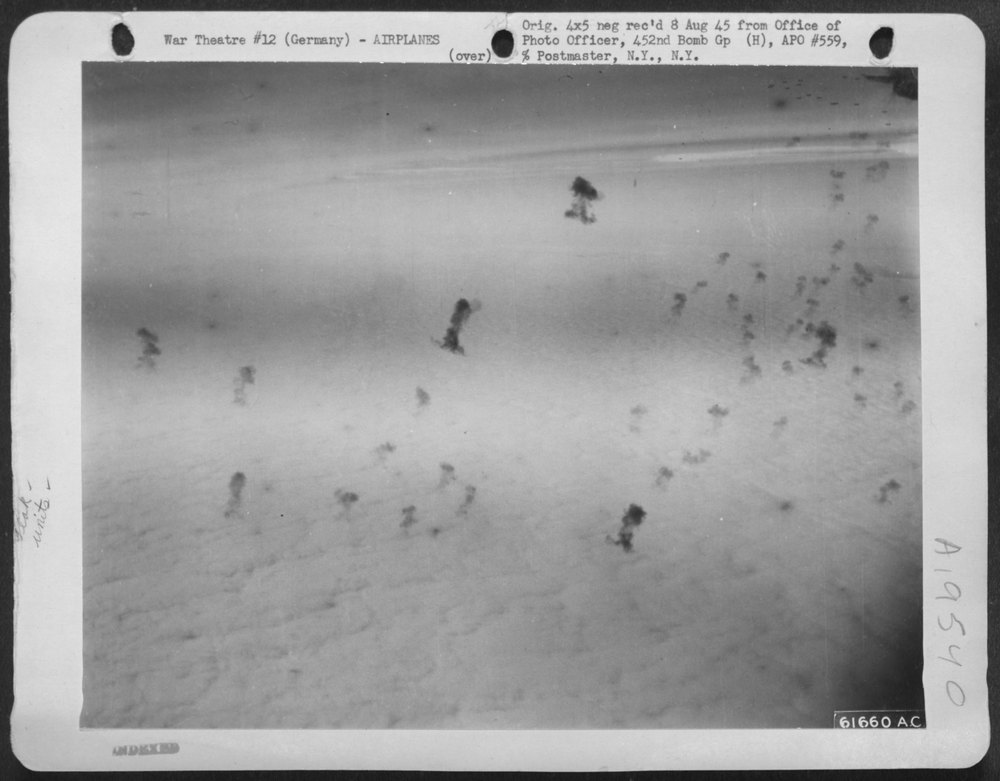 Flak barrage in German skies