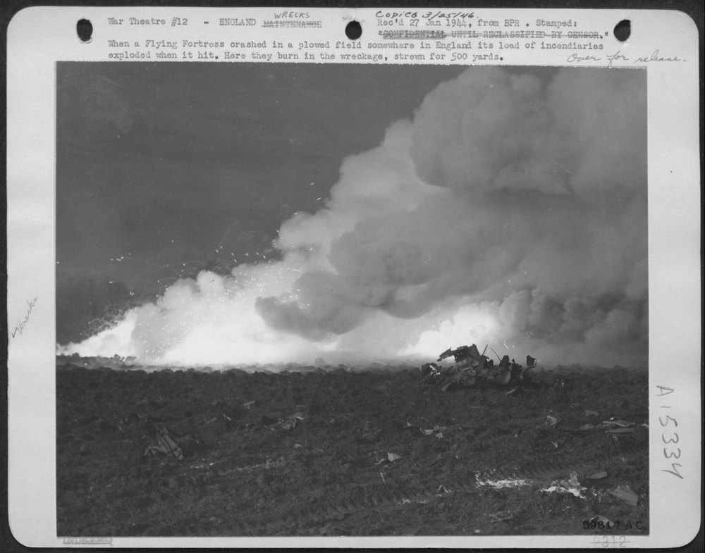 Flying Fortress crashes in England