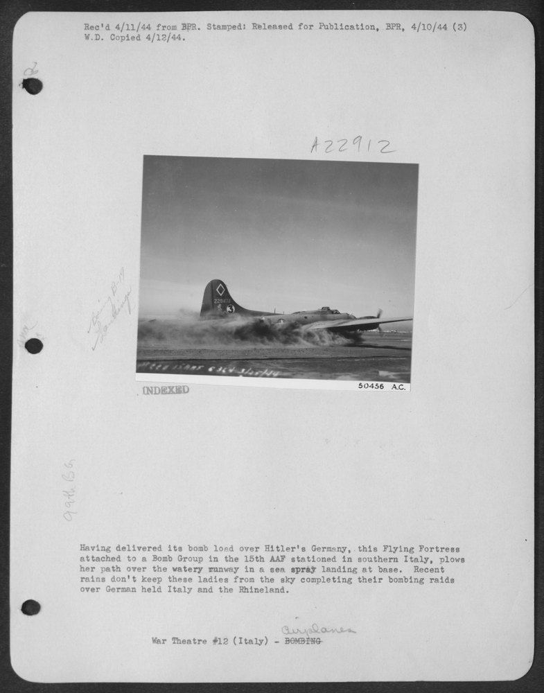 Flying Fortress in southern Italy