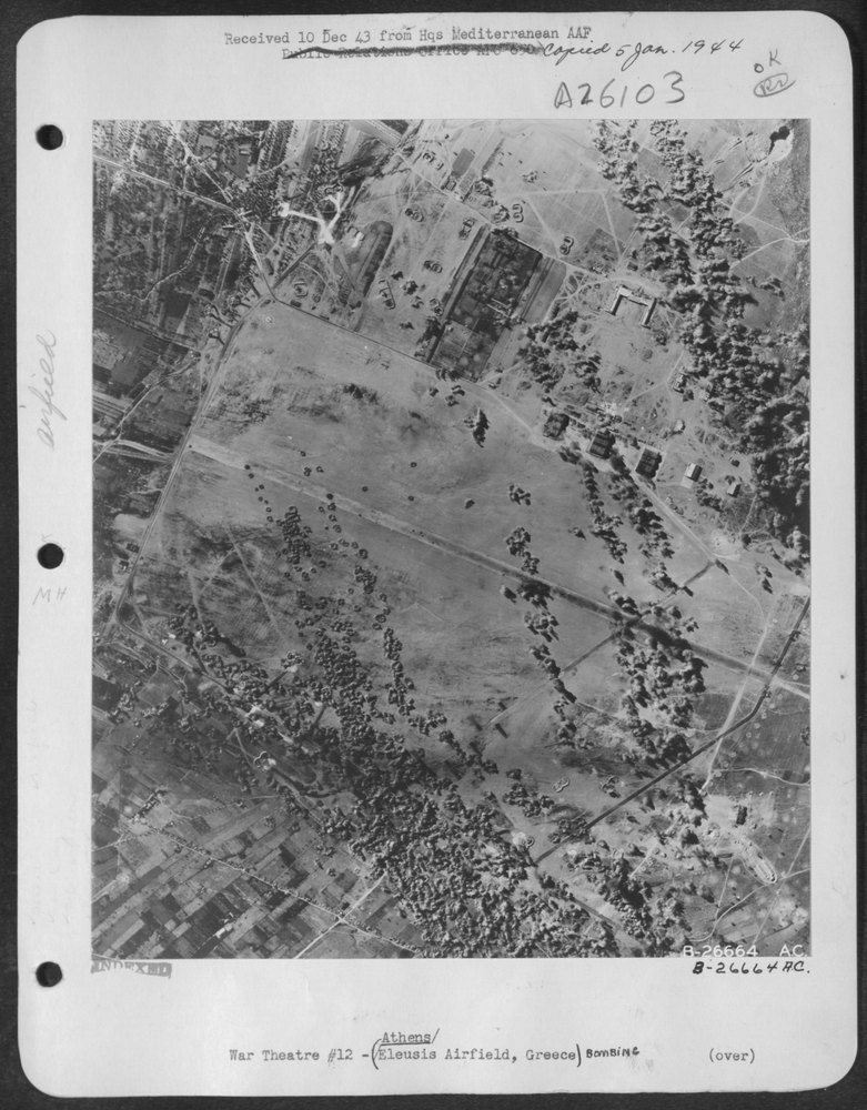 Flying Fortresses bomb Eleusis airfield