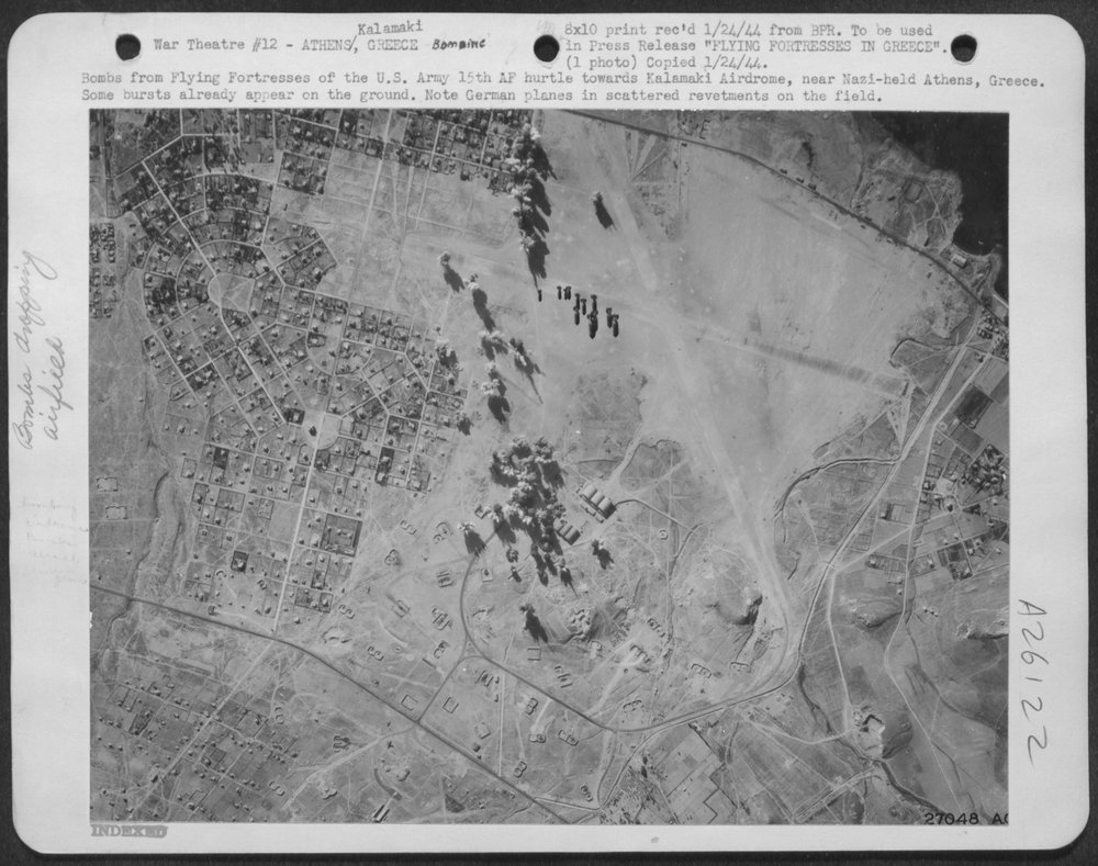 Flying Fortresses over Kalamaki Airdrome