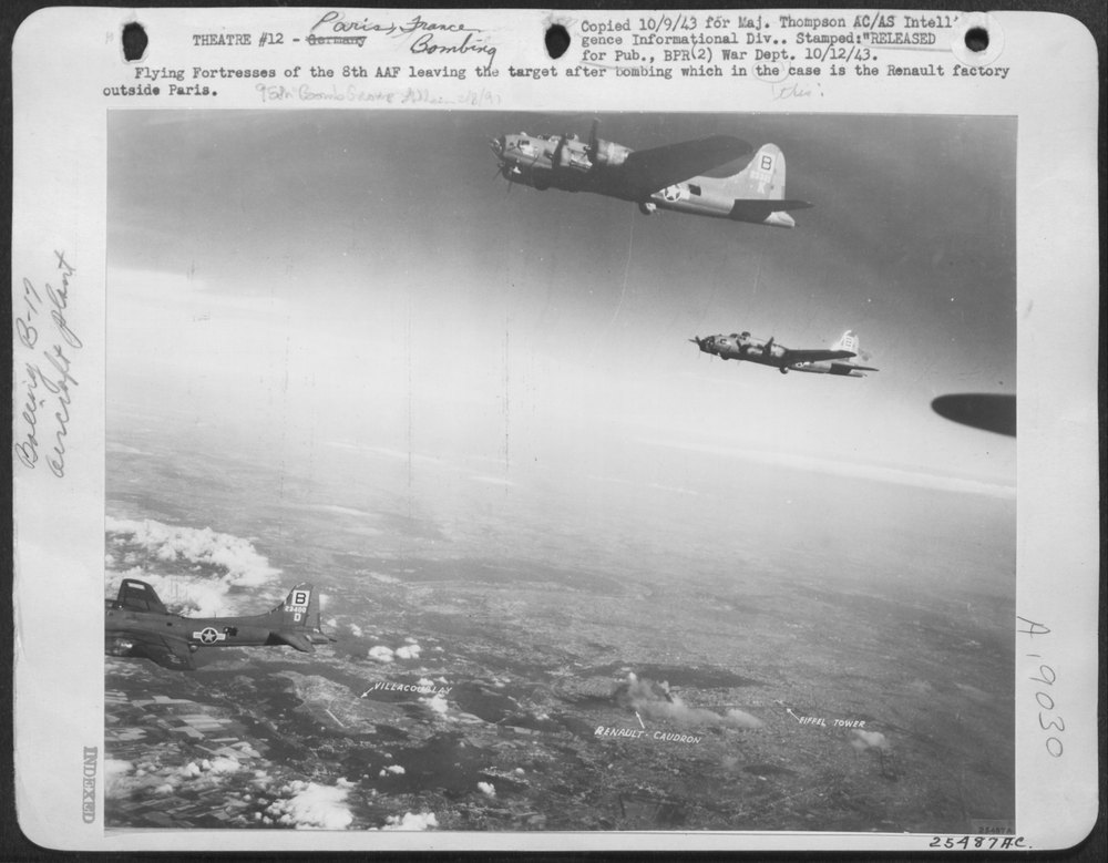 Flying Fortresses over Renault factory