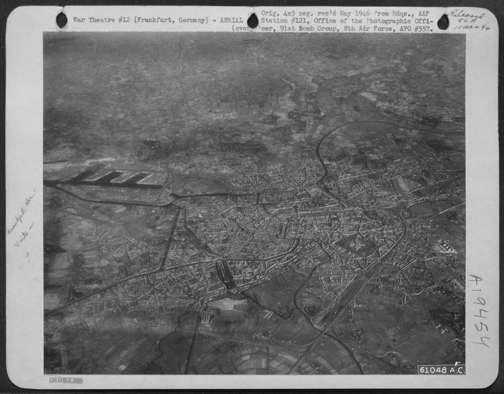 Frankfurt Germany aerial view