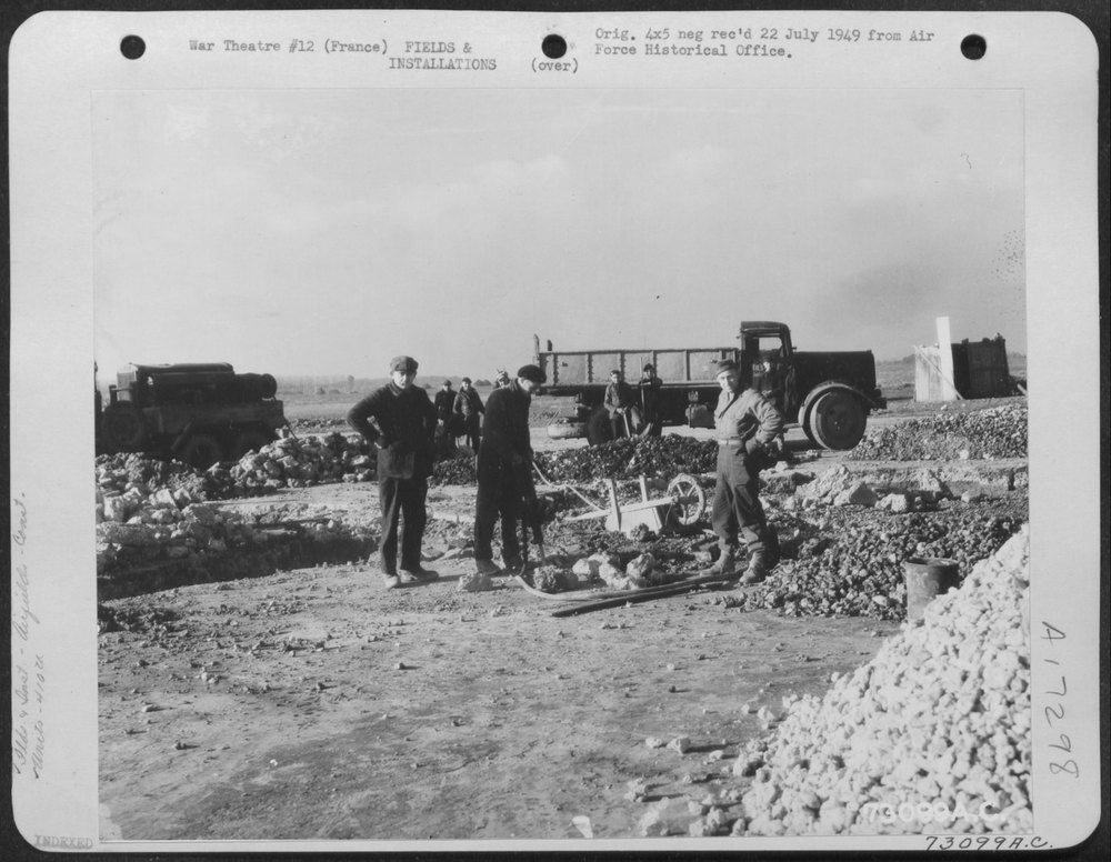 French Citizens At 410th Bomb Group Airfield