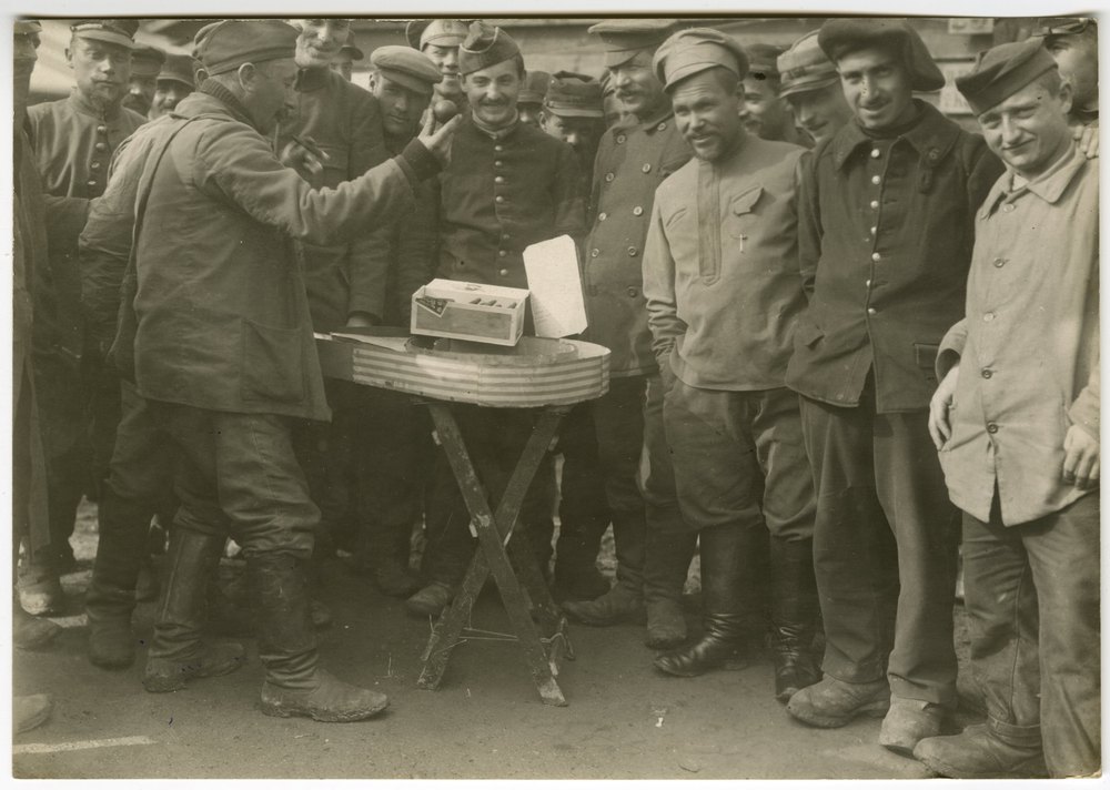 French prisoners of war at play