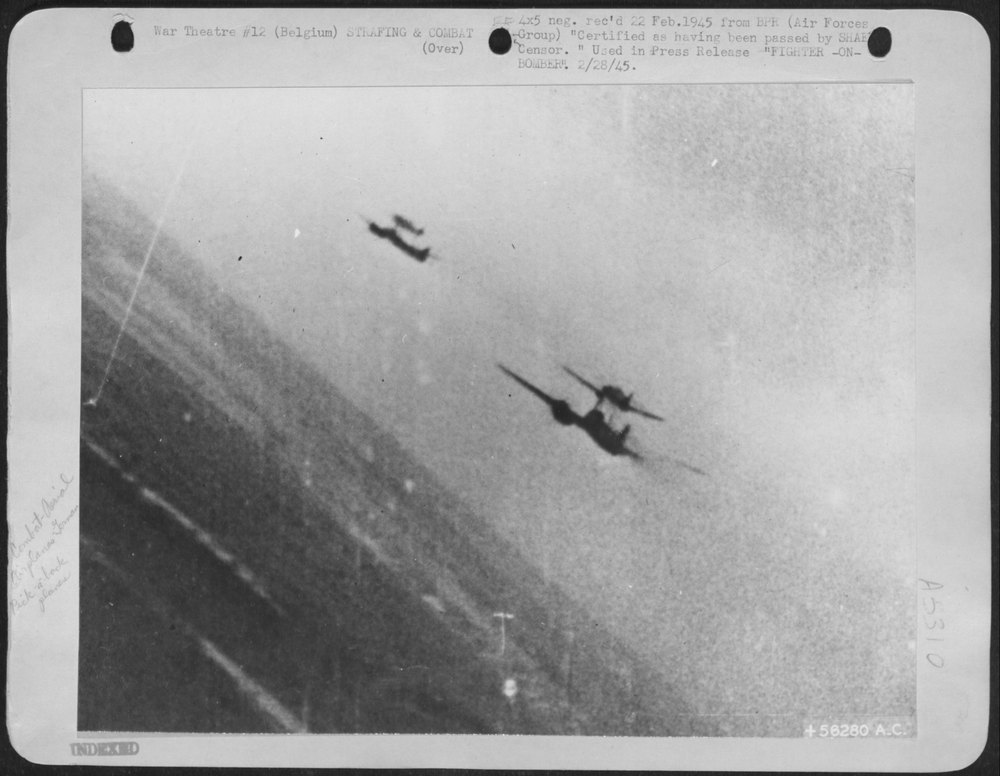 FW 190 on JU 88 over Belgium