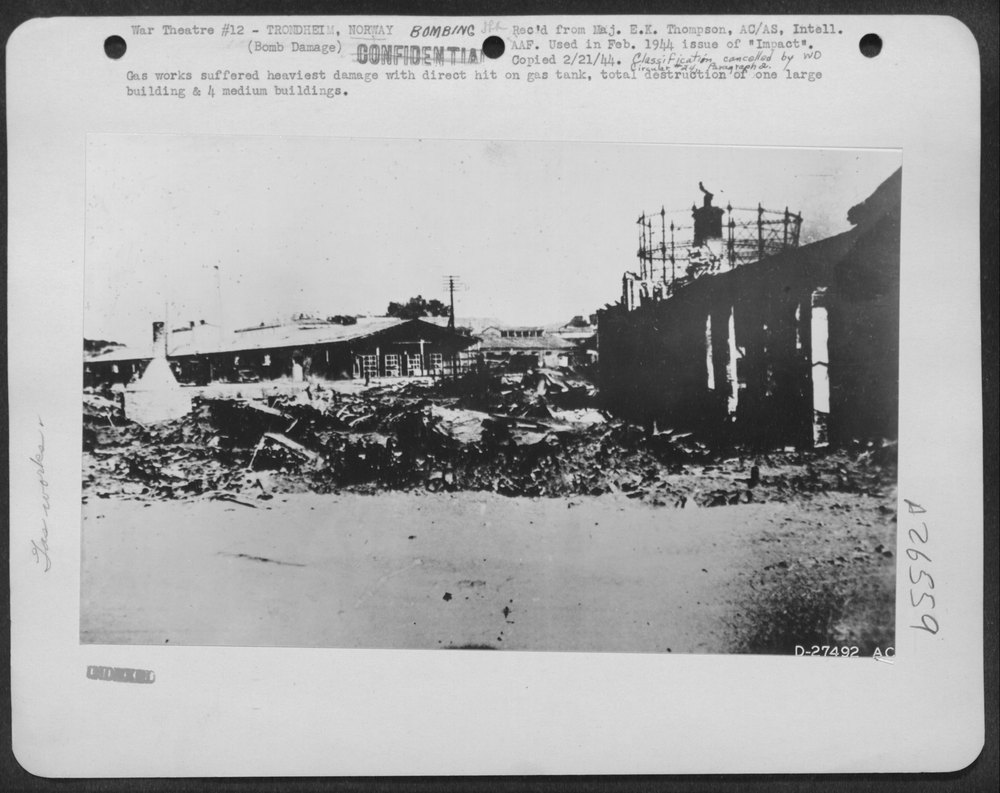 Gas works damaged