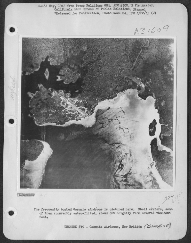 Gasmata airdrome bombed