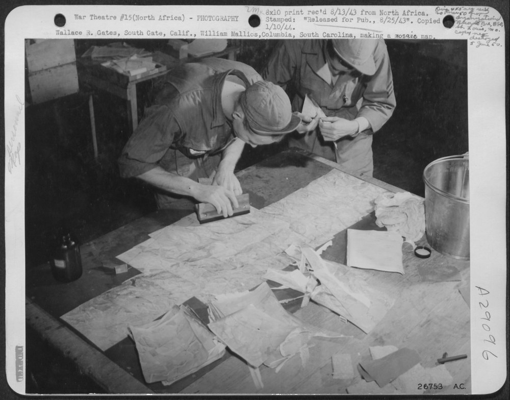 Gates and Mallios making mosaic map
