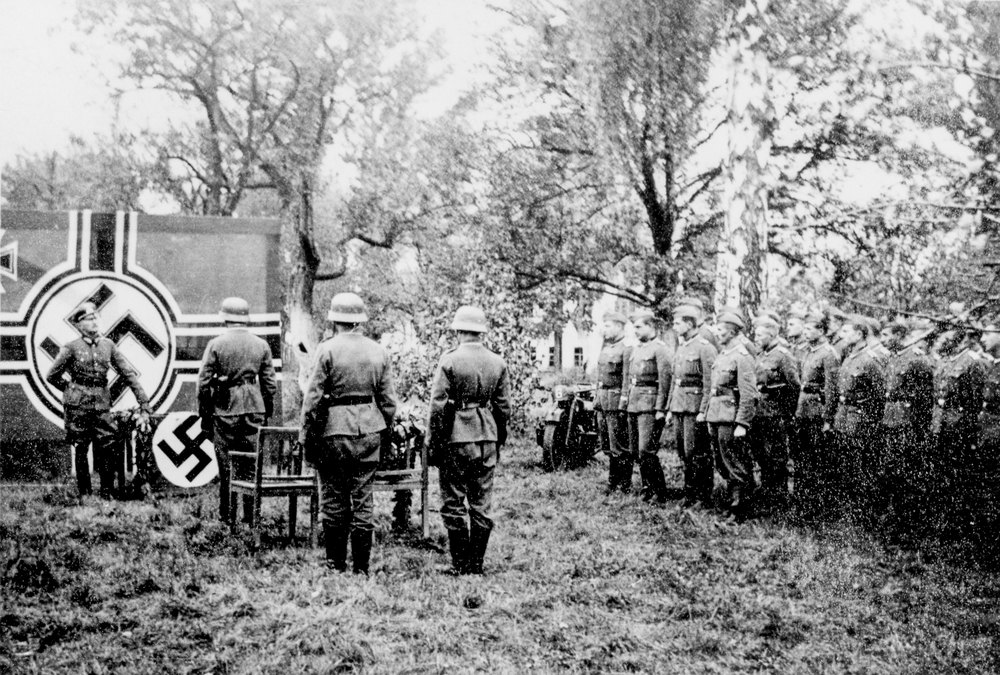 General Fremerey attending a field Ceremony