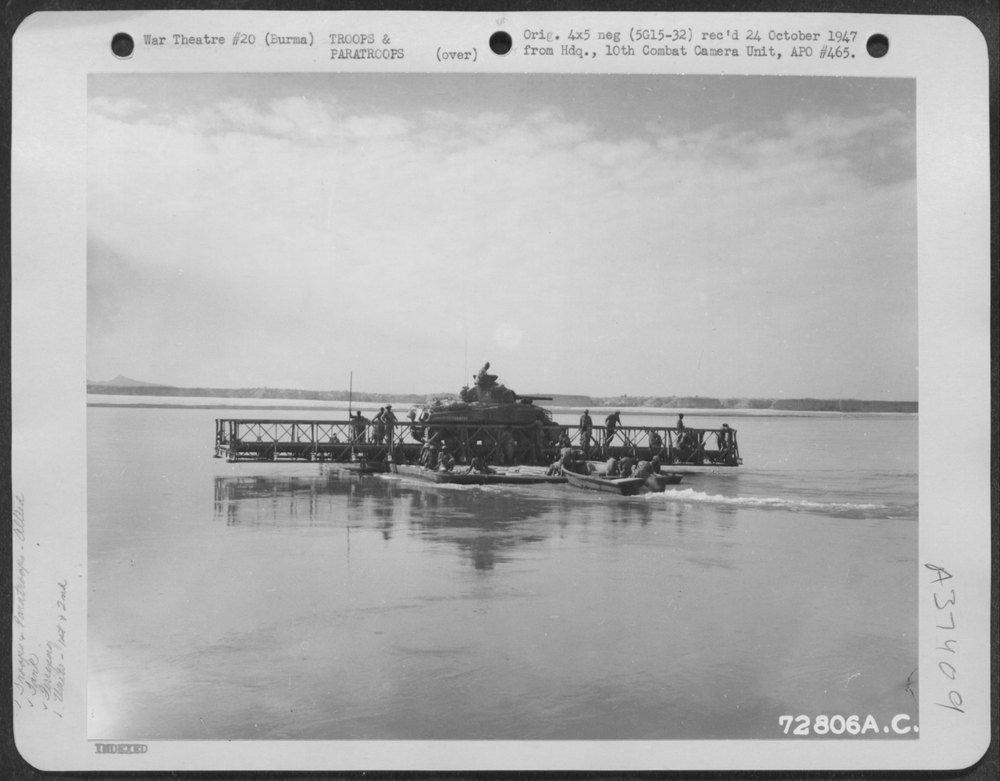 General Sherman Tanks En Route To Meiktila