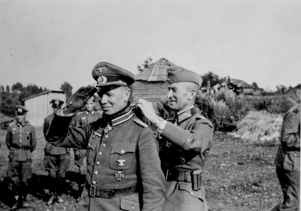 General von Boltenstern being decorated by general Lemelsen with The Knight's Cross of the Iron Cross