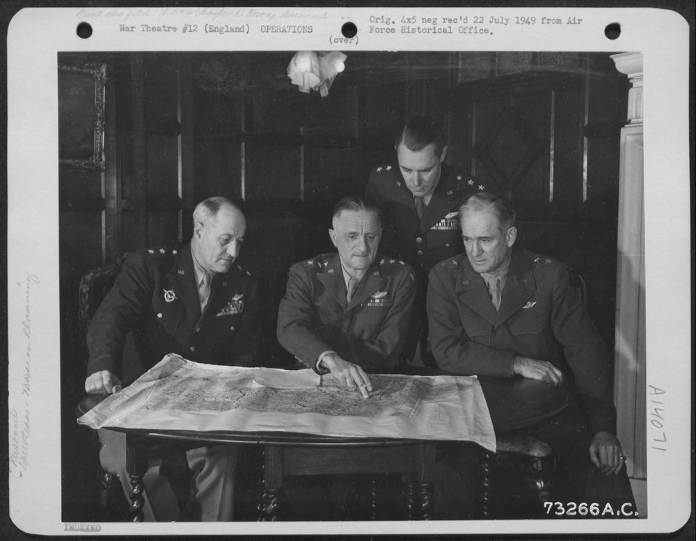 Generals at air base in England