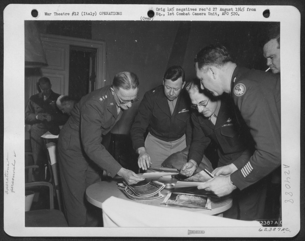 Generals review photos in Italy