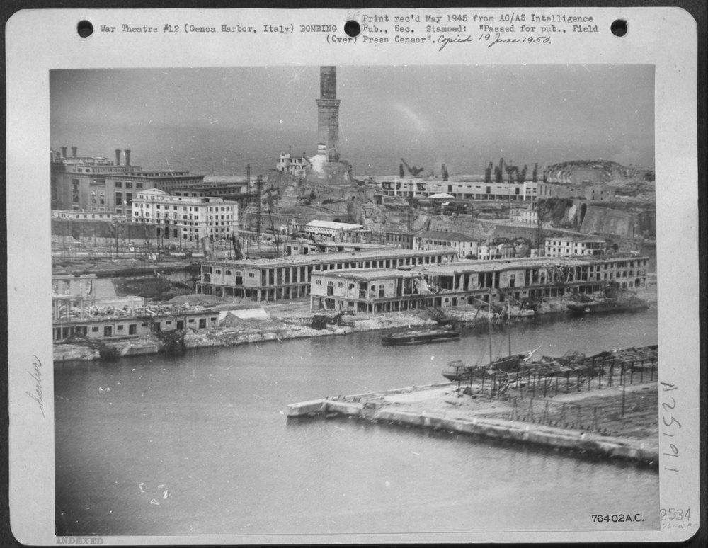 Genoa Harbor Bombed