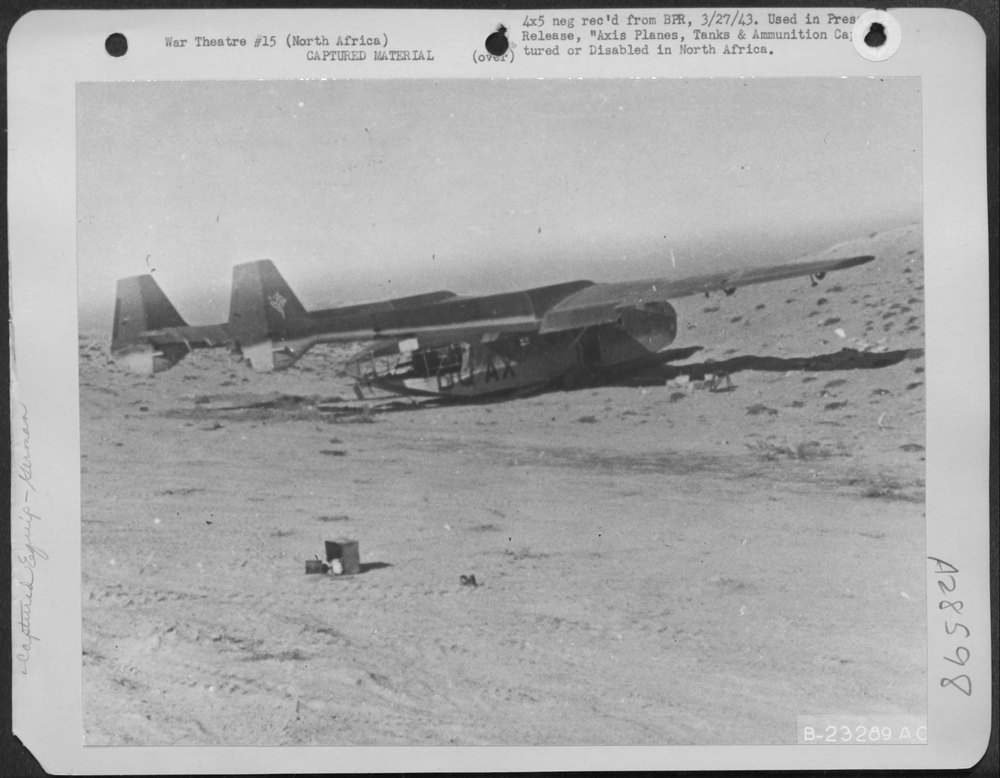 German cargo glider wrecked in North Africa