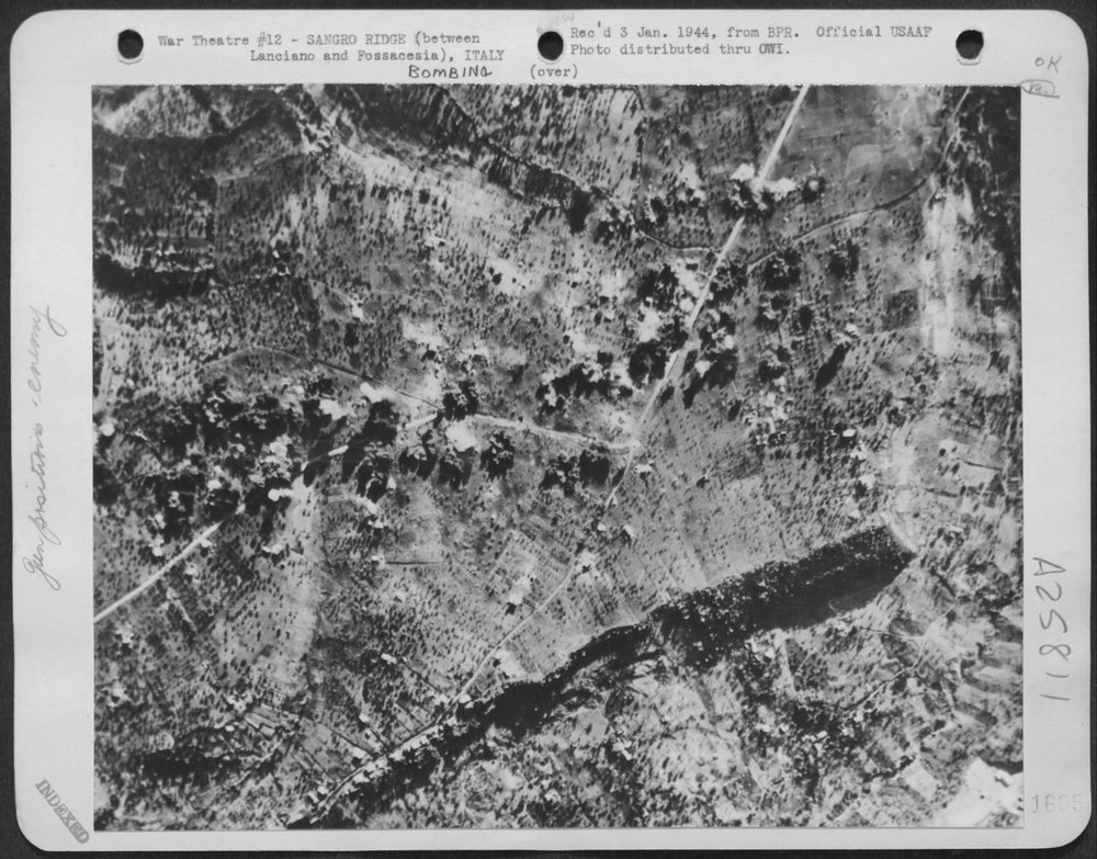 German defenses bombed on Sangro ridge