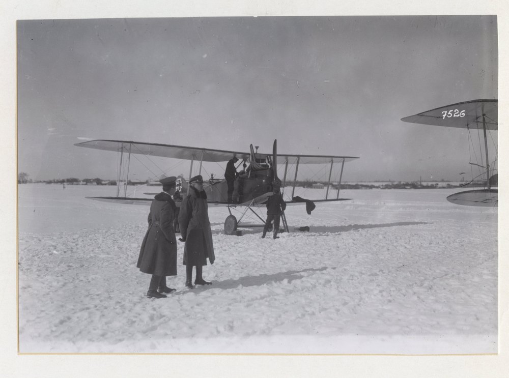 German flyers on the Russian air port of Minsk, In captured Minsk