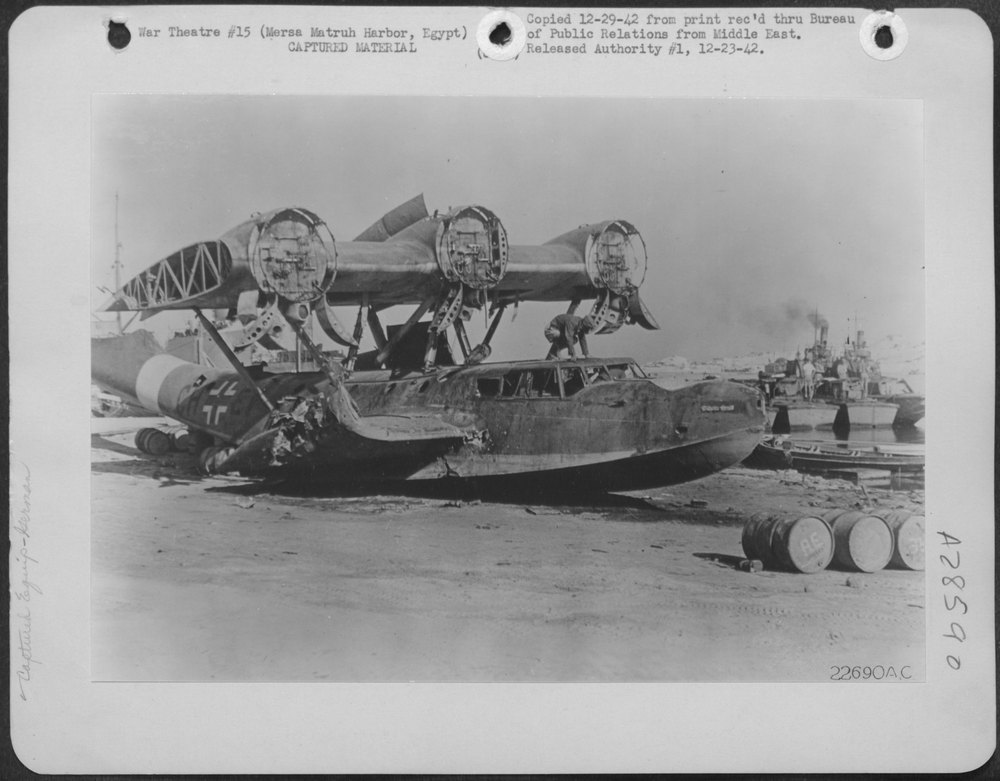 German Flying Boat in Mersa Matruh Harbor