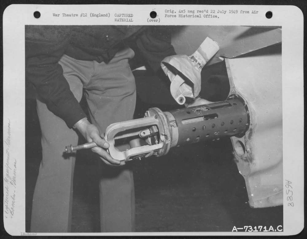 German Gliding Bomb in England