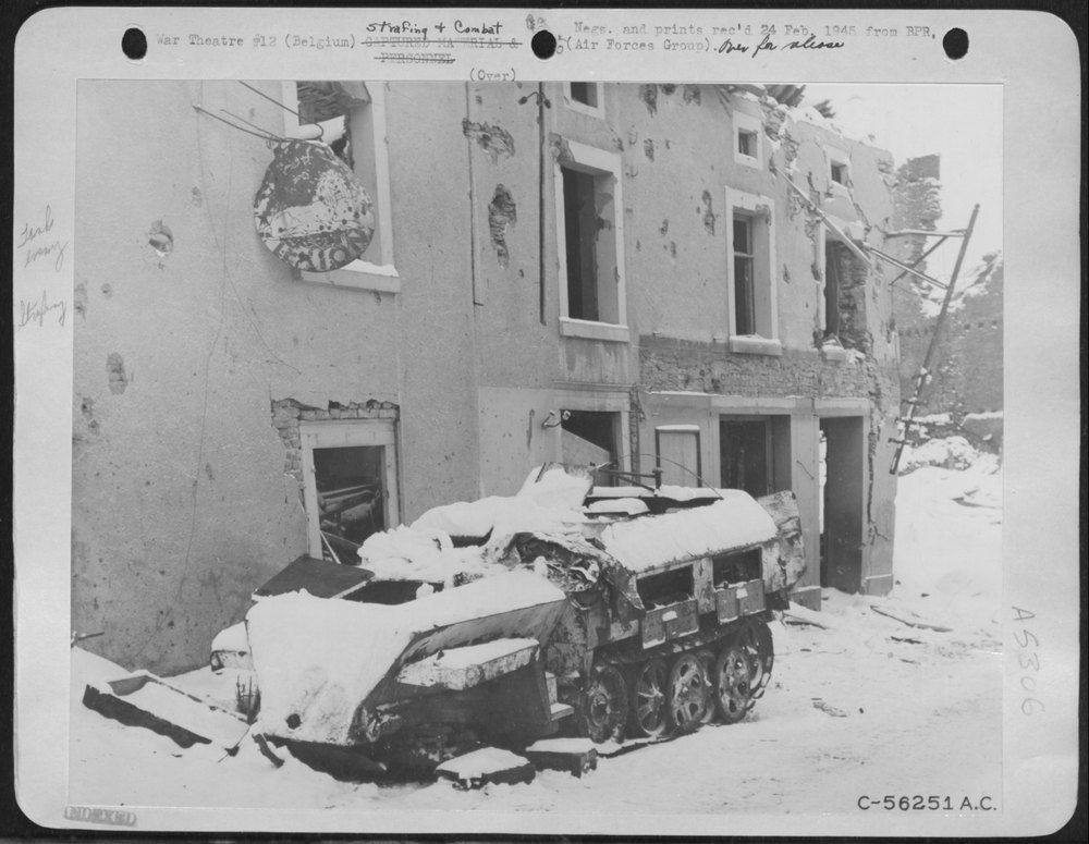 German half-track in Houffalize
