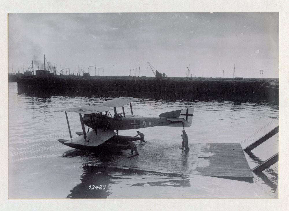 German naval floatplane at the slipway, Helgoland