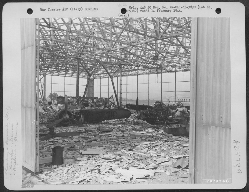 German planes strafed at Benevento