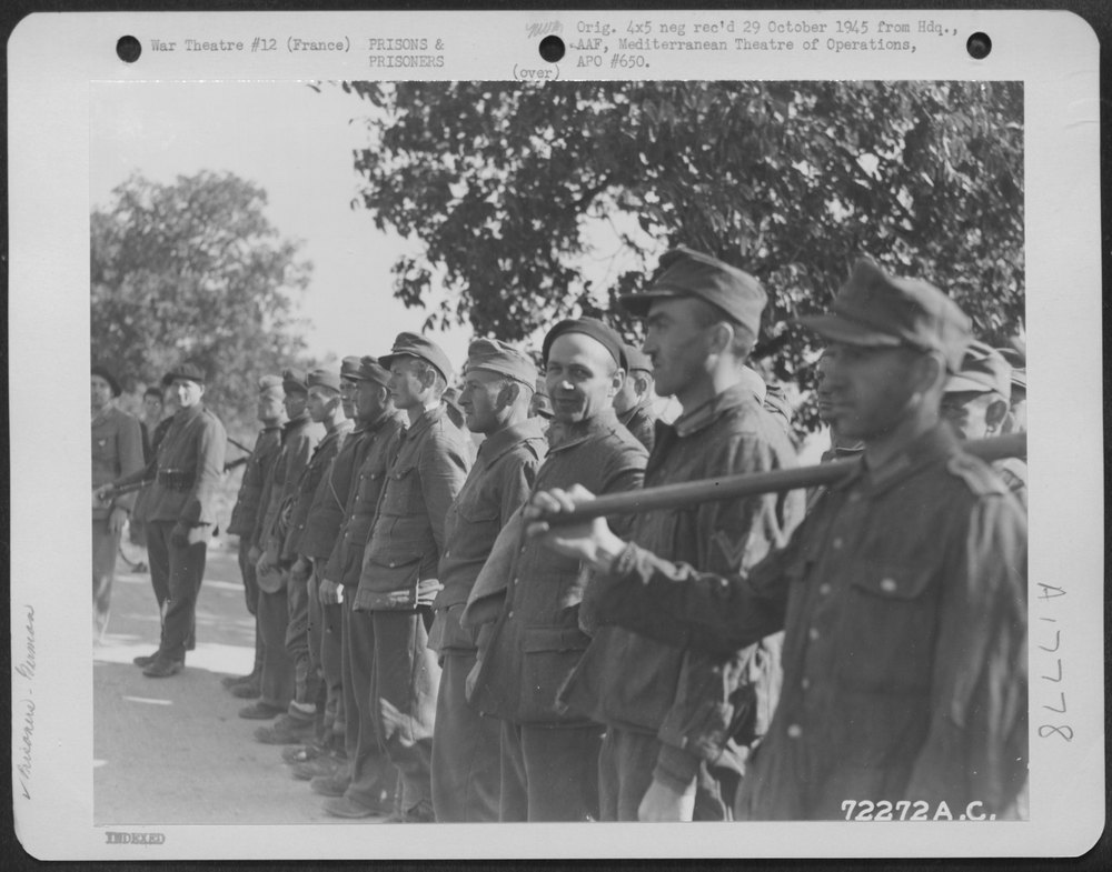 German prisoners on French airfield