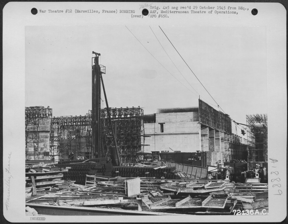 German Submarine Pens At Marseilles