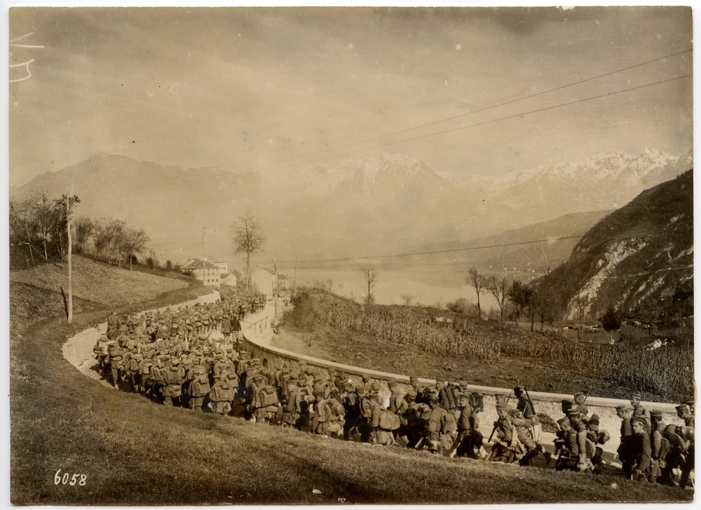 German troops marching to Piavefront