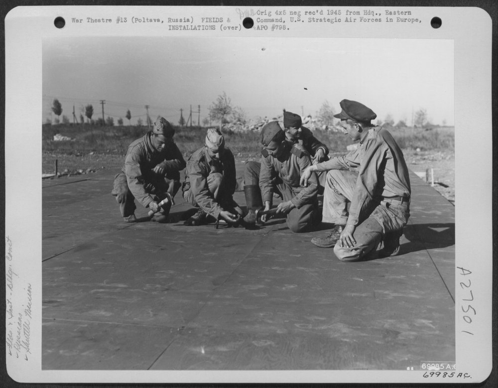 GI's and Russians at Poltava Airbase
