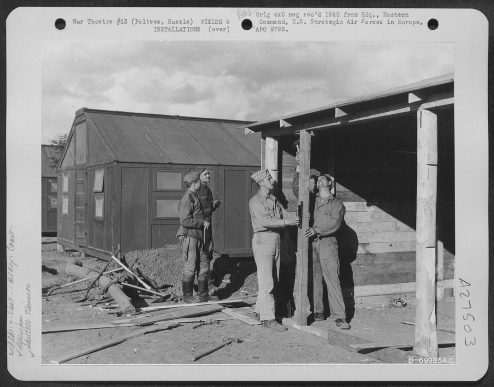 GI's and Russians at Poltava Airbase