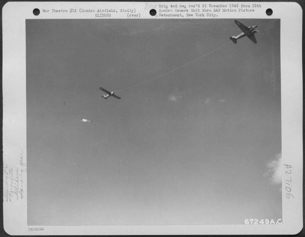 Glider over Comiso Airfield