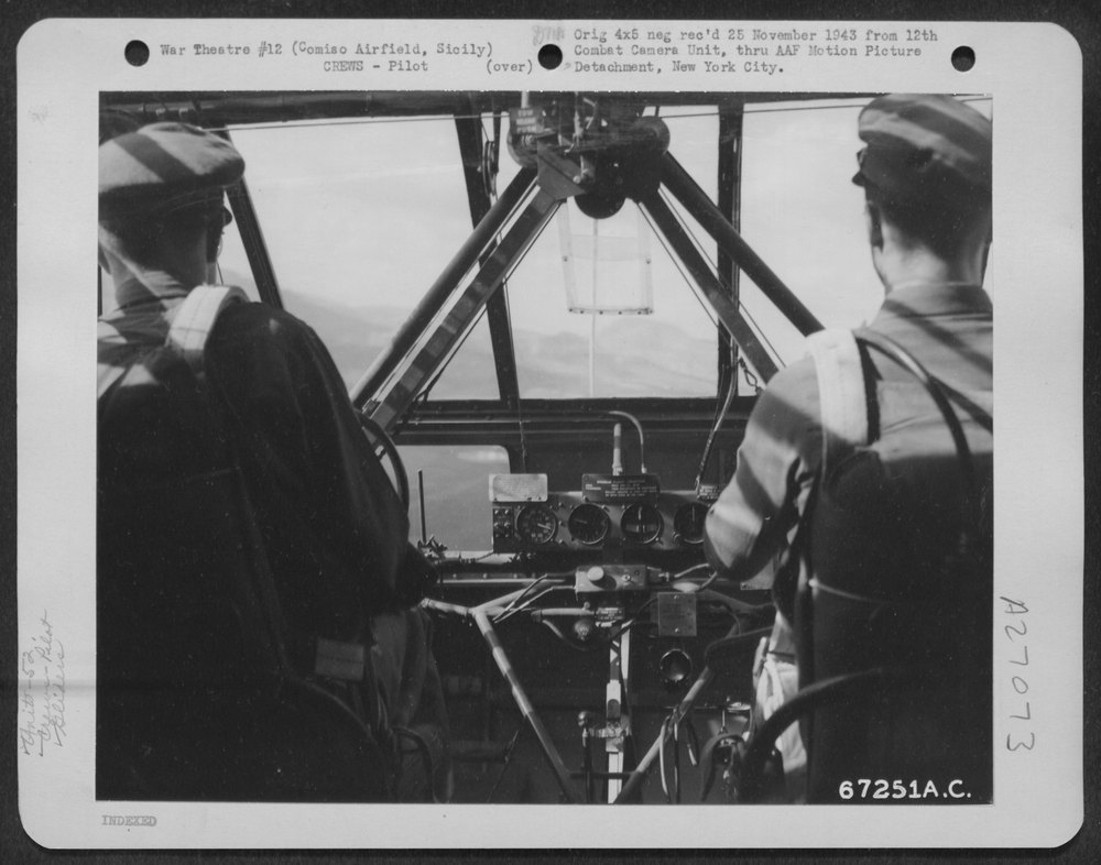 Glider over Comiso Airfield