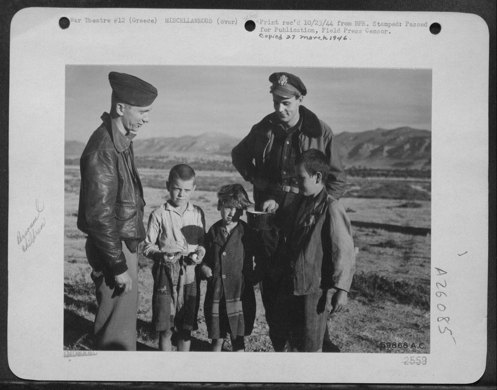 GREECE-Lt. W. Cromonic, from Brooklyn, N.Y. (left) and Capt. R