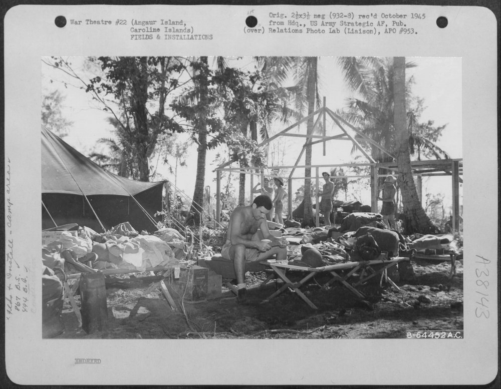 Ground crew on Angaur Island