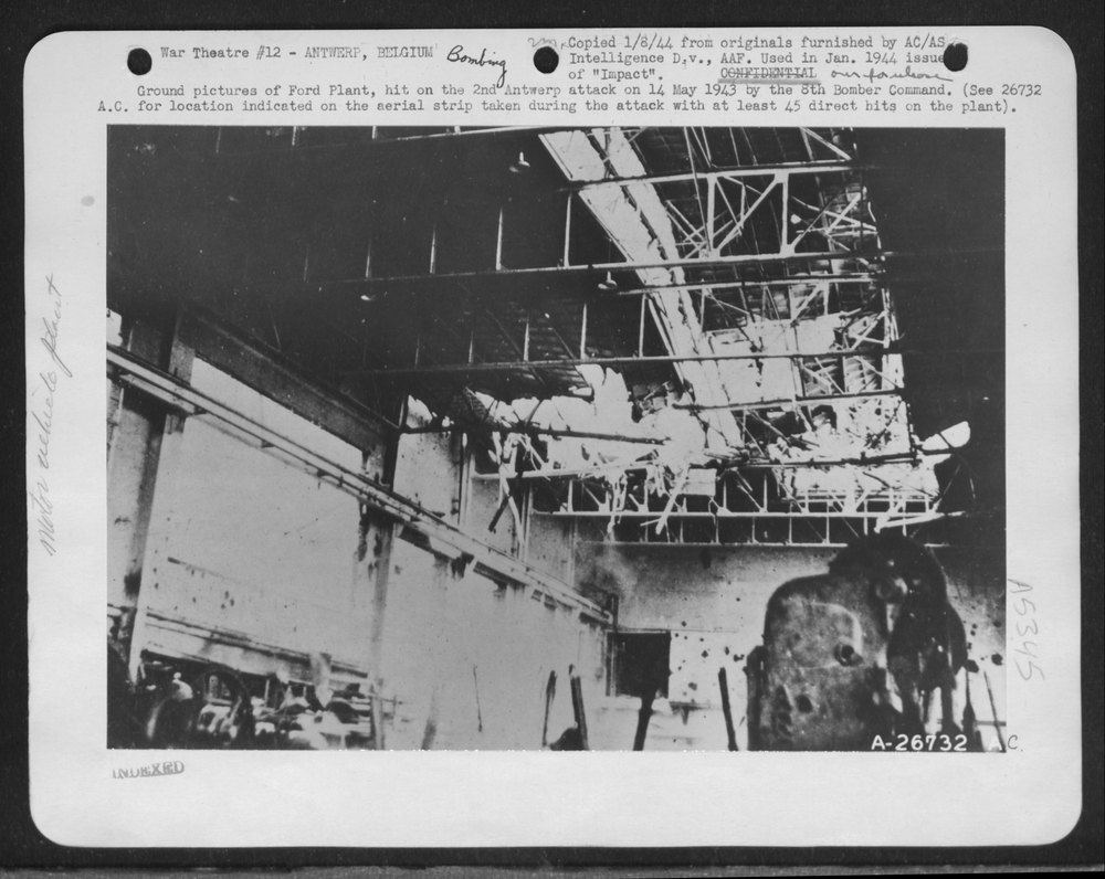 Ground pictures of ofrd Plant, hit on the 2nd Antwerp attack on 14