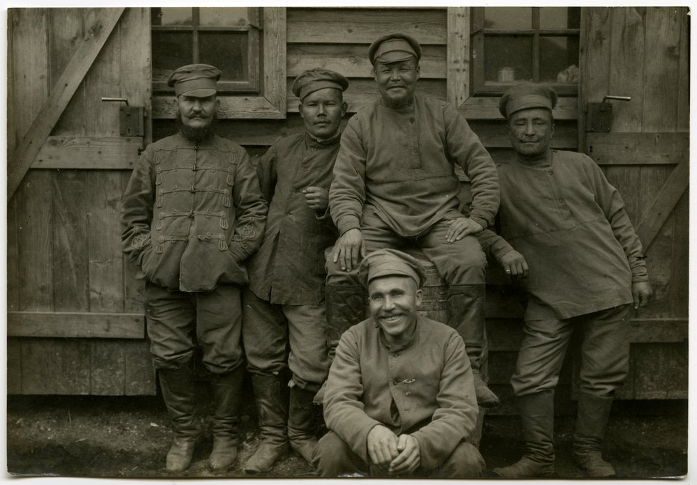 Group of Tartars in military uniforms
