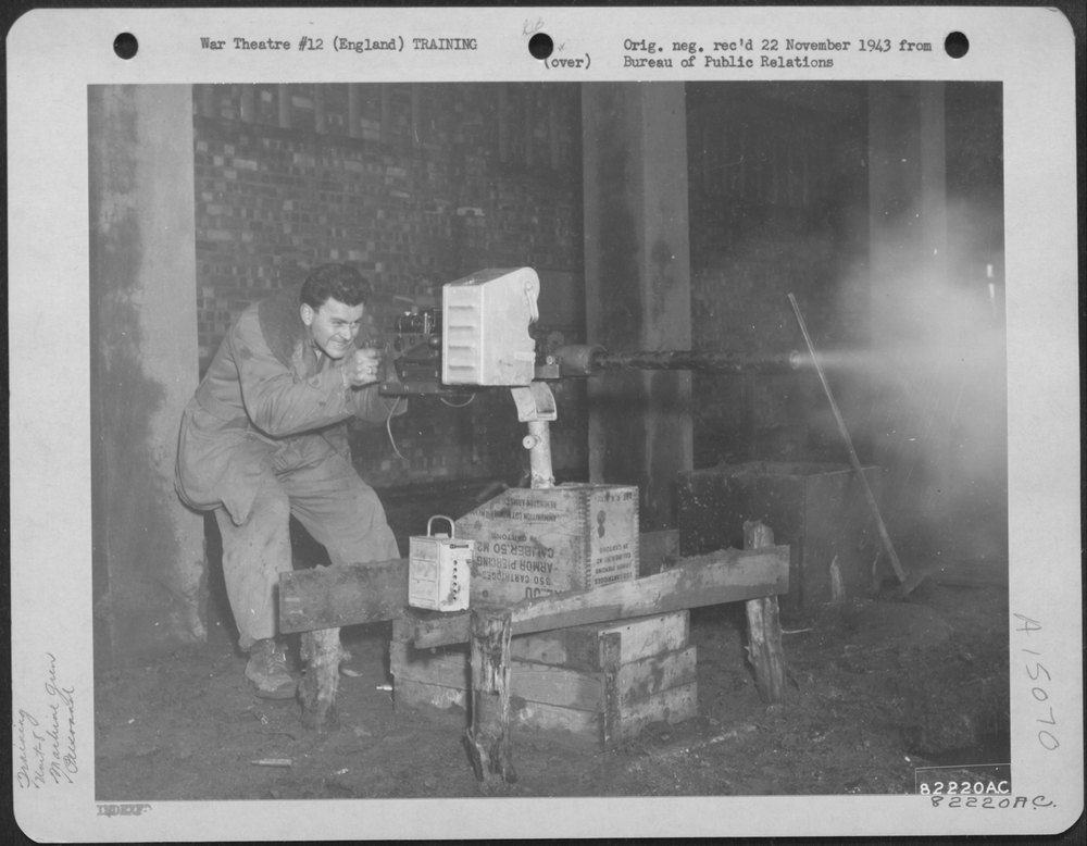 Gunner trains at 8th Bomber Command