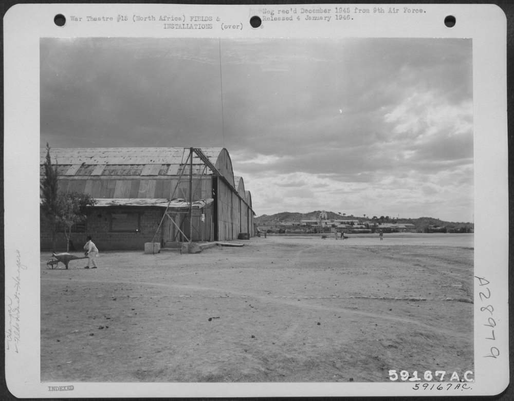 Hangar at North Africa airfield