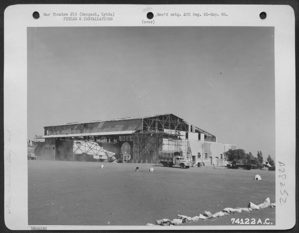 Hangar repair at Benina Field