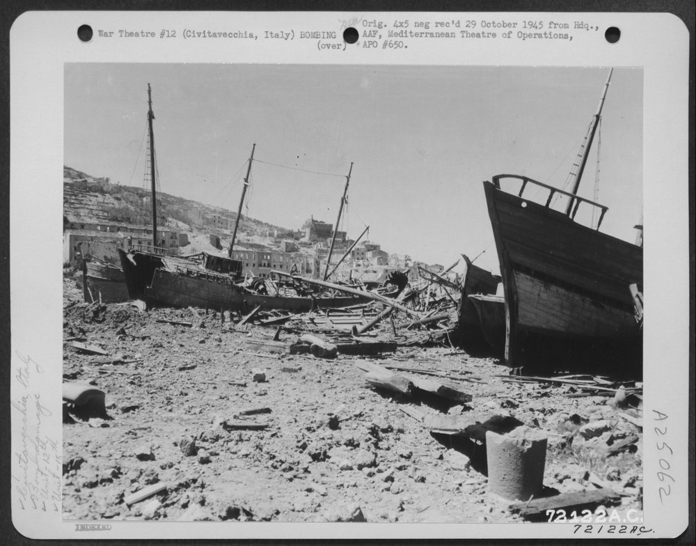 Harbor destroyed at Civitavecchia