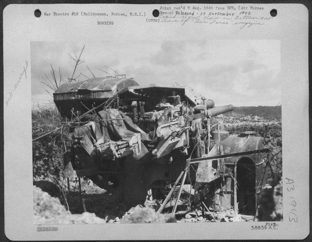 Heavy bombers of the 13th AAF--veteran "Jungle Air Force"--knocked