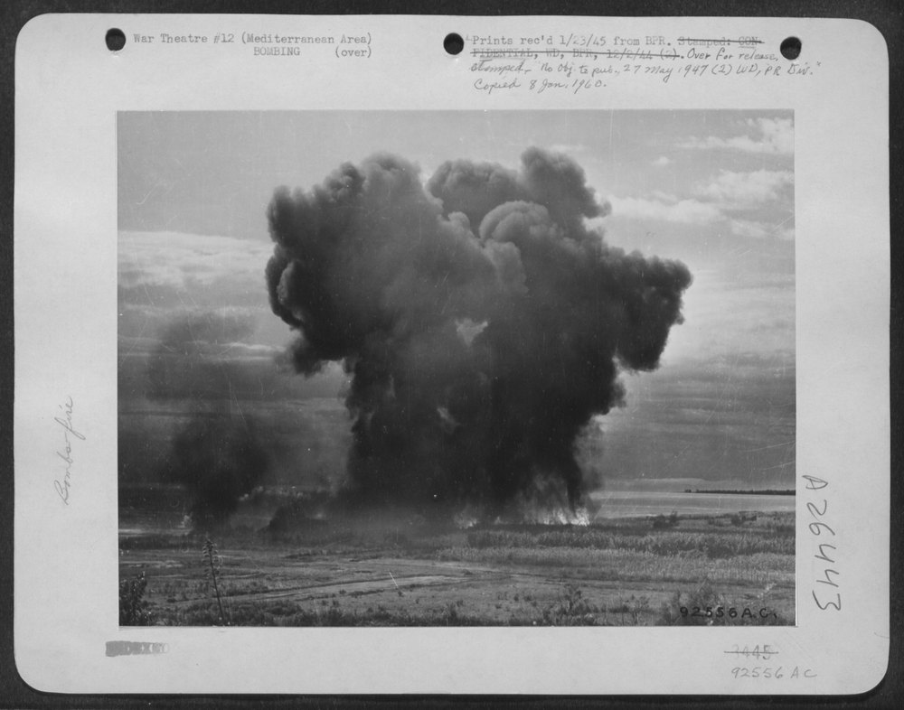 Incendiary bomb drop