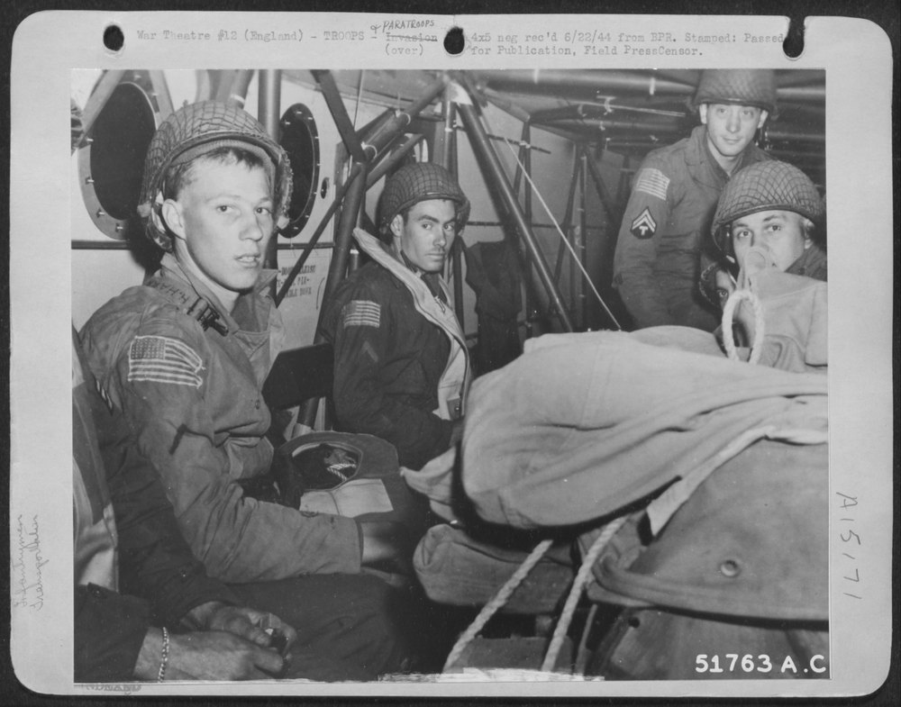 Infantrymen in CG-4A Glider in France