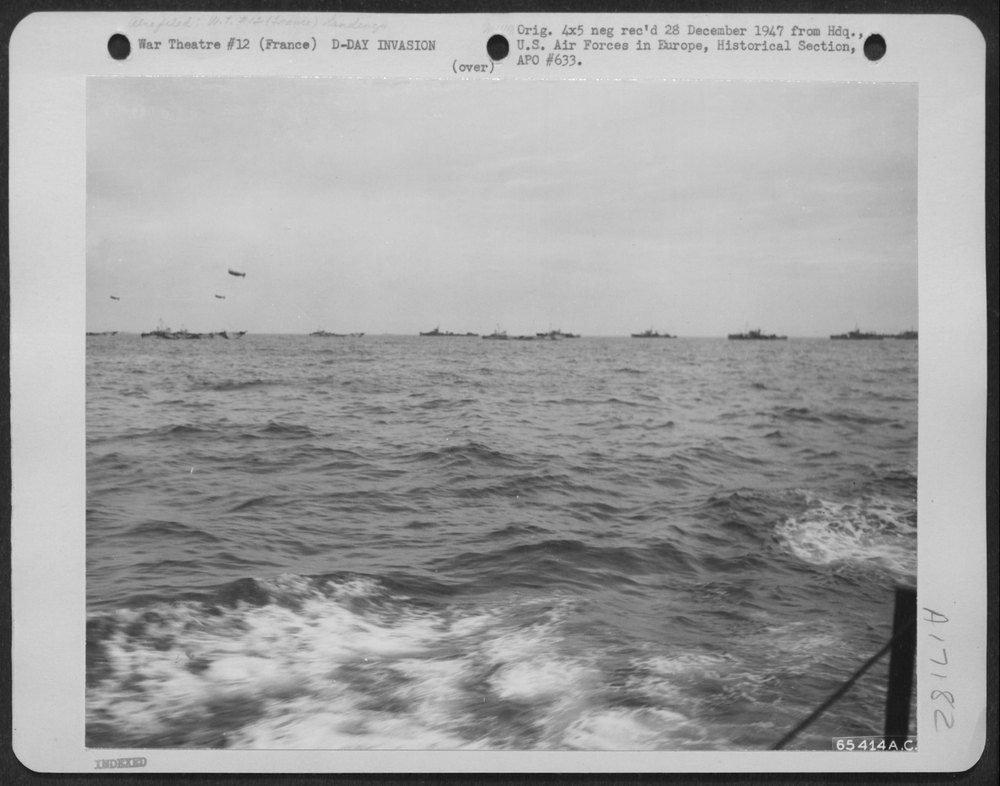Invasion Fleet Off France Coast