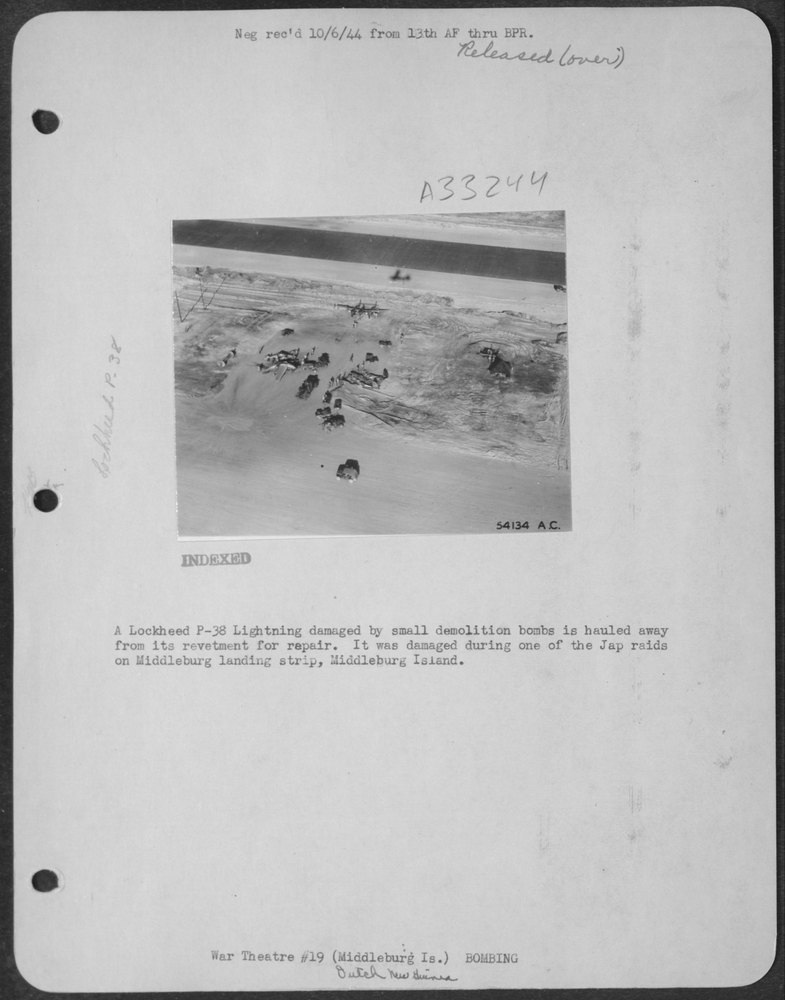 It was damaged during one of the Jap raids on Middleburg landing
