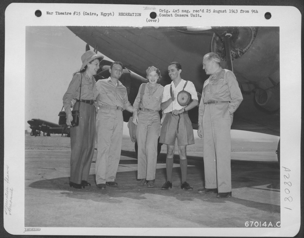 Jack Benny Show Troupe At Cairo Airport